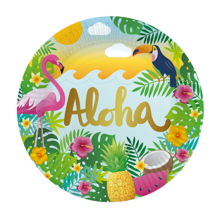 Assiettes Hawaii Aloha 23 cm