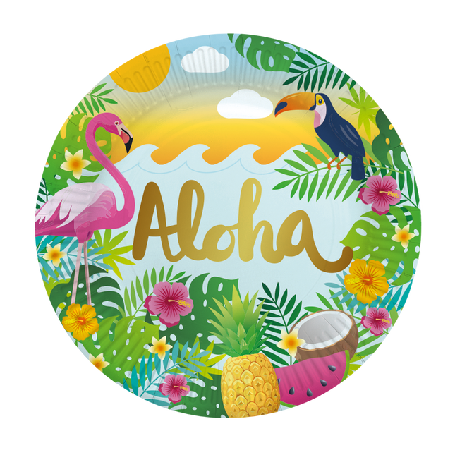 Assiettes Hawaii Aloha 23 cm