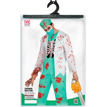 Costume d'Halloween pour homme : médecin zombie ensanglanté
