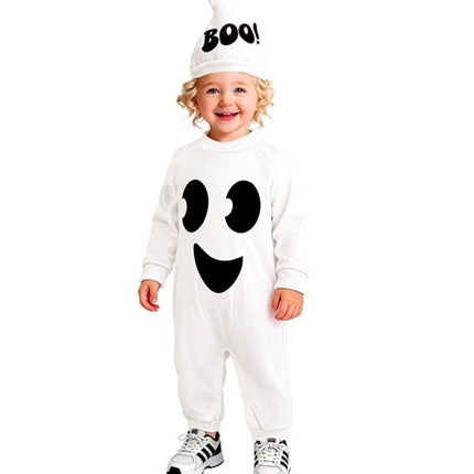 Costume d'Halloween : fantôme blanc pour bébé