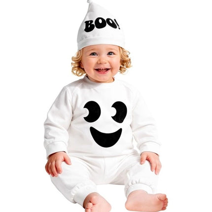 Costume d'Halloween : fantôme blanc pour bébé