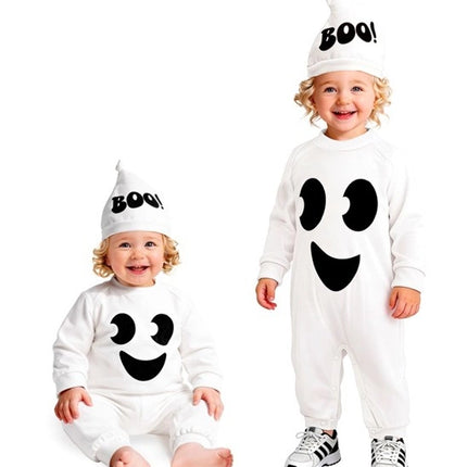 Costume d'Halloween : fantôme blanc pour bébé