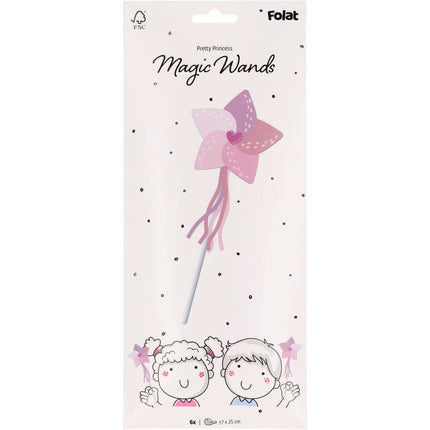 Baguette magique rose 26cm 6pcs