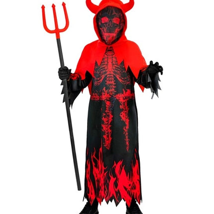 Costume d'Halloween : le diable en feu