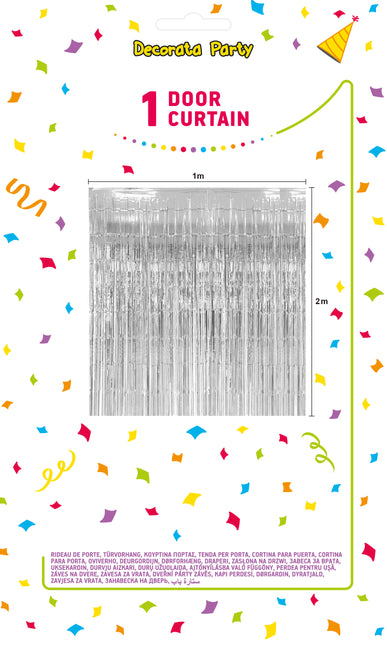 Party Essentials Rideaux argentés 1X2M 1St