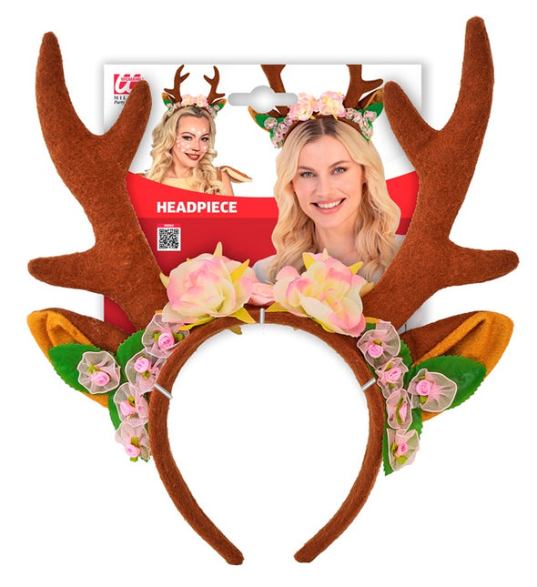 Bandeau de cheveux en forme de renne marron