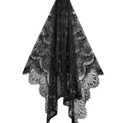 Voile d'Halloween en dentelle noire