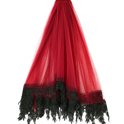 Voile d'Halloween rouge et noir