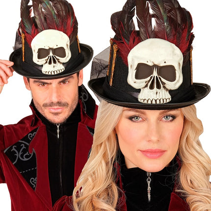 Chapeau d'Halloween High Voodoo And Bones