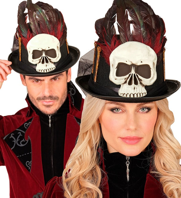 Chapeau d'Halloween High Voodoo And Bones