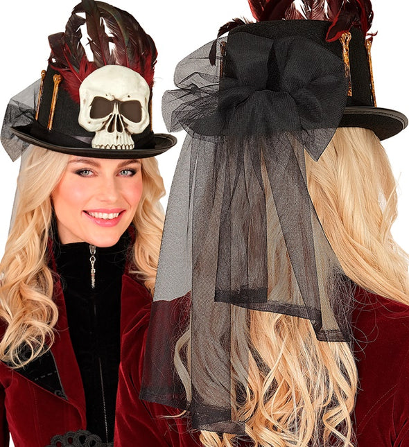 Chapeau d'Halloween High Voodoo And Bones