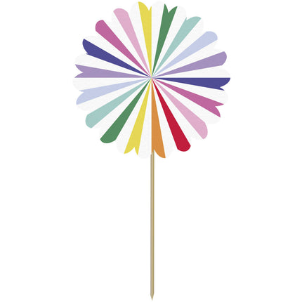 Autocollants colorés pour cocktails Éventail 10 pièces
