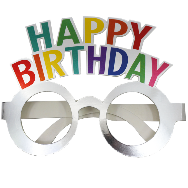 Verres Happy Birthday colorés 4pcs