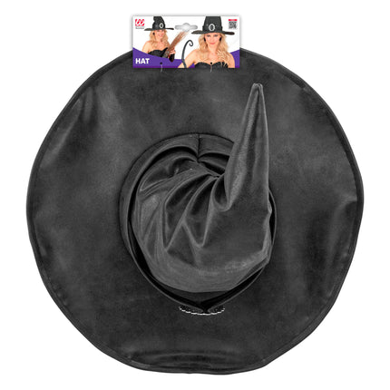 Chapeau de sorcière noir avec boucle