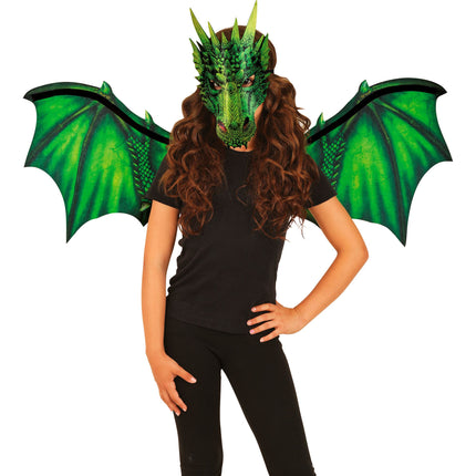 Costume de dragon vert
