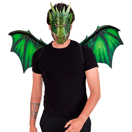 Costume de dragon vert
