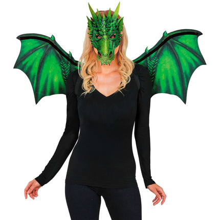 Costume de dragon vert