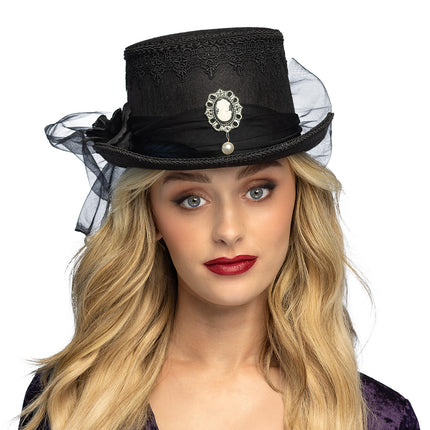 Chapeau noir gothique