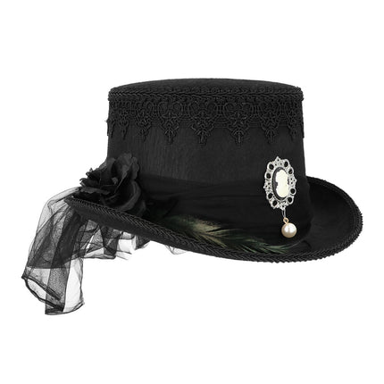 Chapeau noir gothique