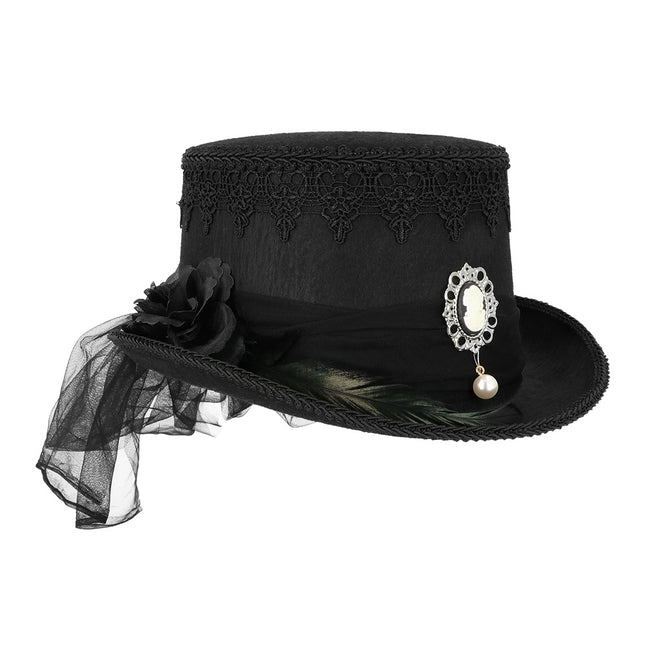 Chapeau noir gothique