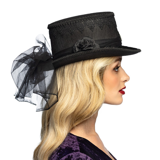 Chapeau noir gothique