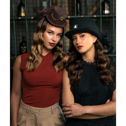 Chapeau noir gothique