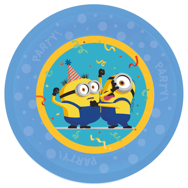 Assiettes Minions en plastique 21cm 4pcs