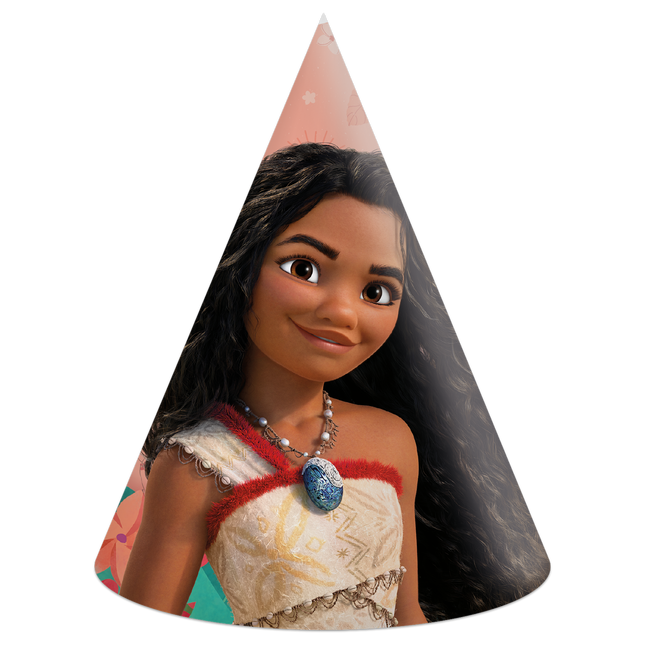 Chapeaux de fête Moana 6pcs