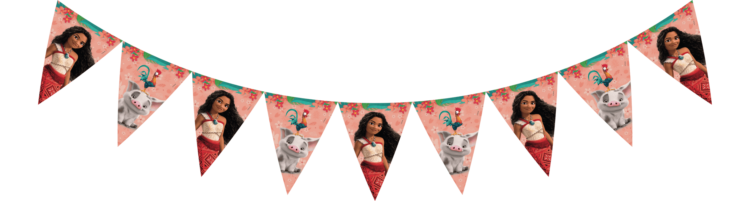 Moana Ii Sailing Spirit Fsc Paper Triangle Flag Banner (9 Flags) 1St