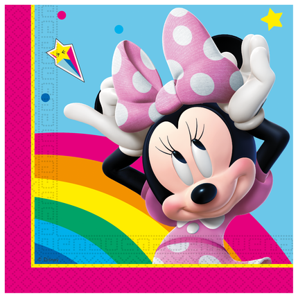 Serviettes de table Minnie Mouse colorées 33cm 20pcs