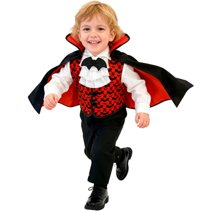 Costume de vampire rouge et noir pour bébé