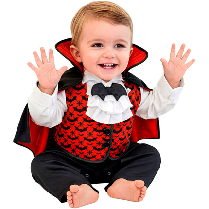 Costume de vampire rouge et noir pour bébé