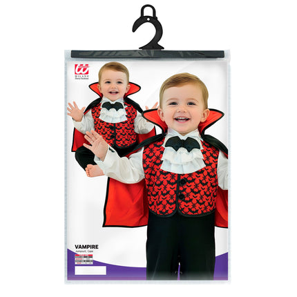 Costume de vampire rouge et noir pour bébé