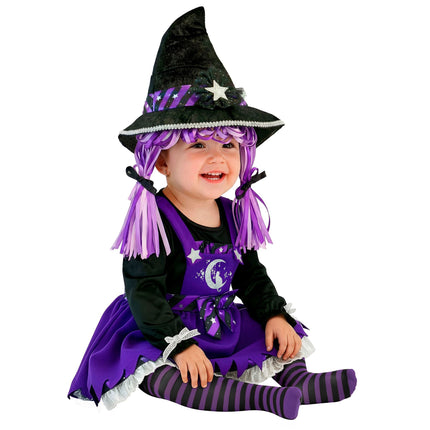 Costume de sorcière violet pour bébé