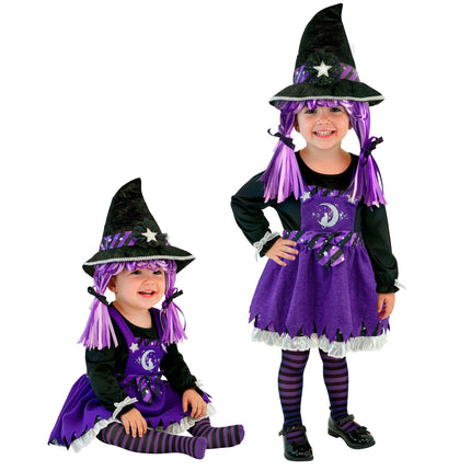 Costume de sorcière violet pour bébé