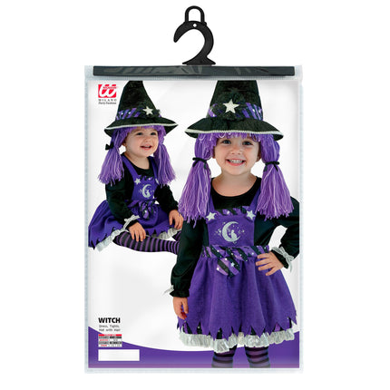 Costume de sorcière violet pour bébé
