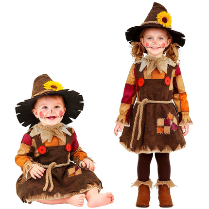 Costume d'effrayeur d'oiseaux marron pour enfant