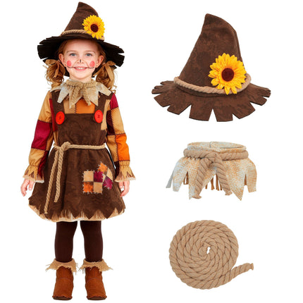 Costume d'effrayeur d'oiseaux marron pour enfant