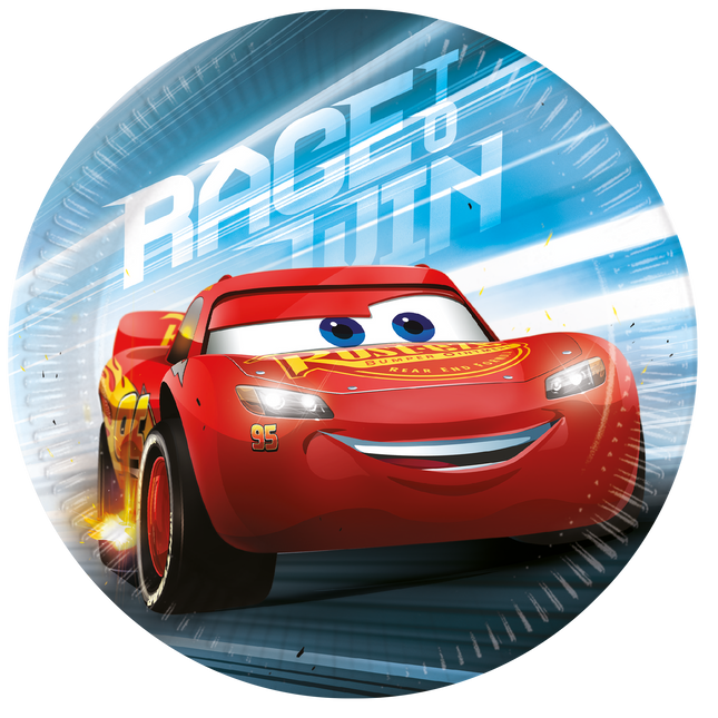 Assiettes Cars en papier 20cm 8pcs