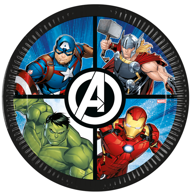 Assiettes Avengers 8pcs