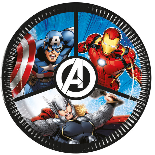 Assiettes Avengers 20cm 8pcs