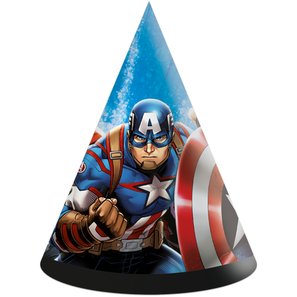 Chapeaux de fête Avengers 6pcs