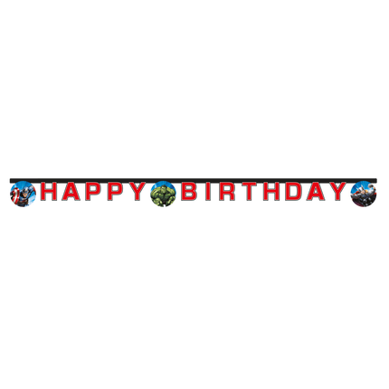 Guirlande de lettres Avengers Happy Birthday 1.8m