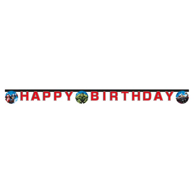 Guirlande de lettres Avengers Happy Birthday 1.8m