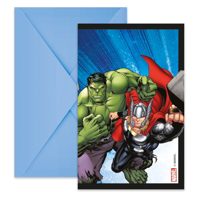 Invitations Avengers 6pcs