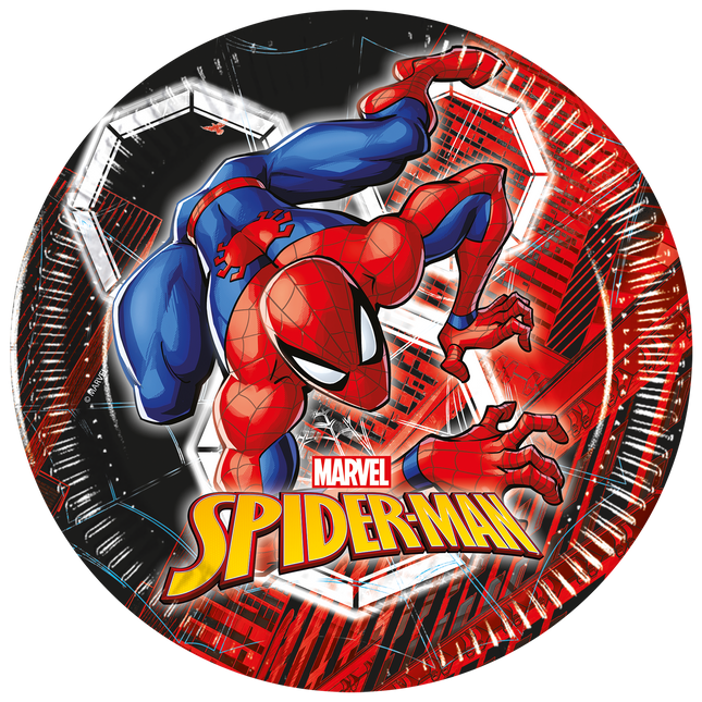 Assiettes Spiderman 20cm 8pcs