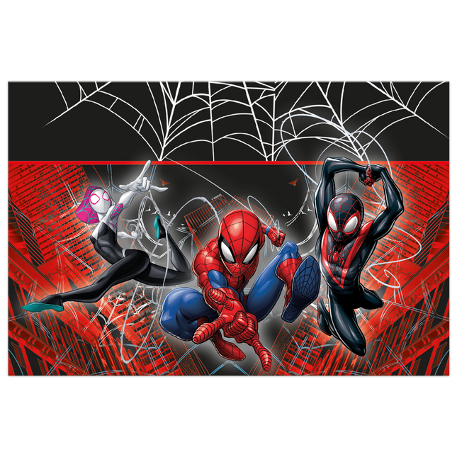 Nappe Spiderman en plastique 1.8m