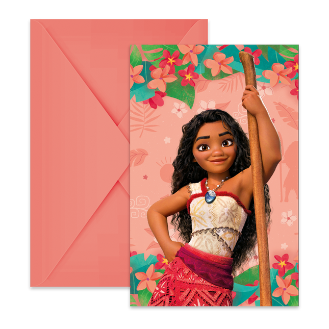 Moana Ii Sailing Spirit Fsc Invitations et enveloppes 6St