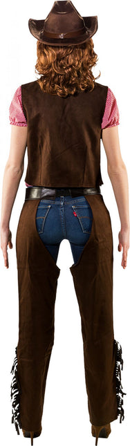 Gilet Cowgirl - aspect daim