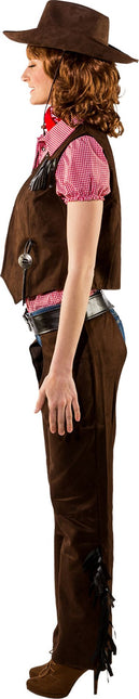 Gilet Cowgirl - aspect daim